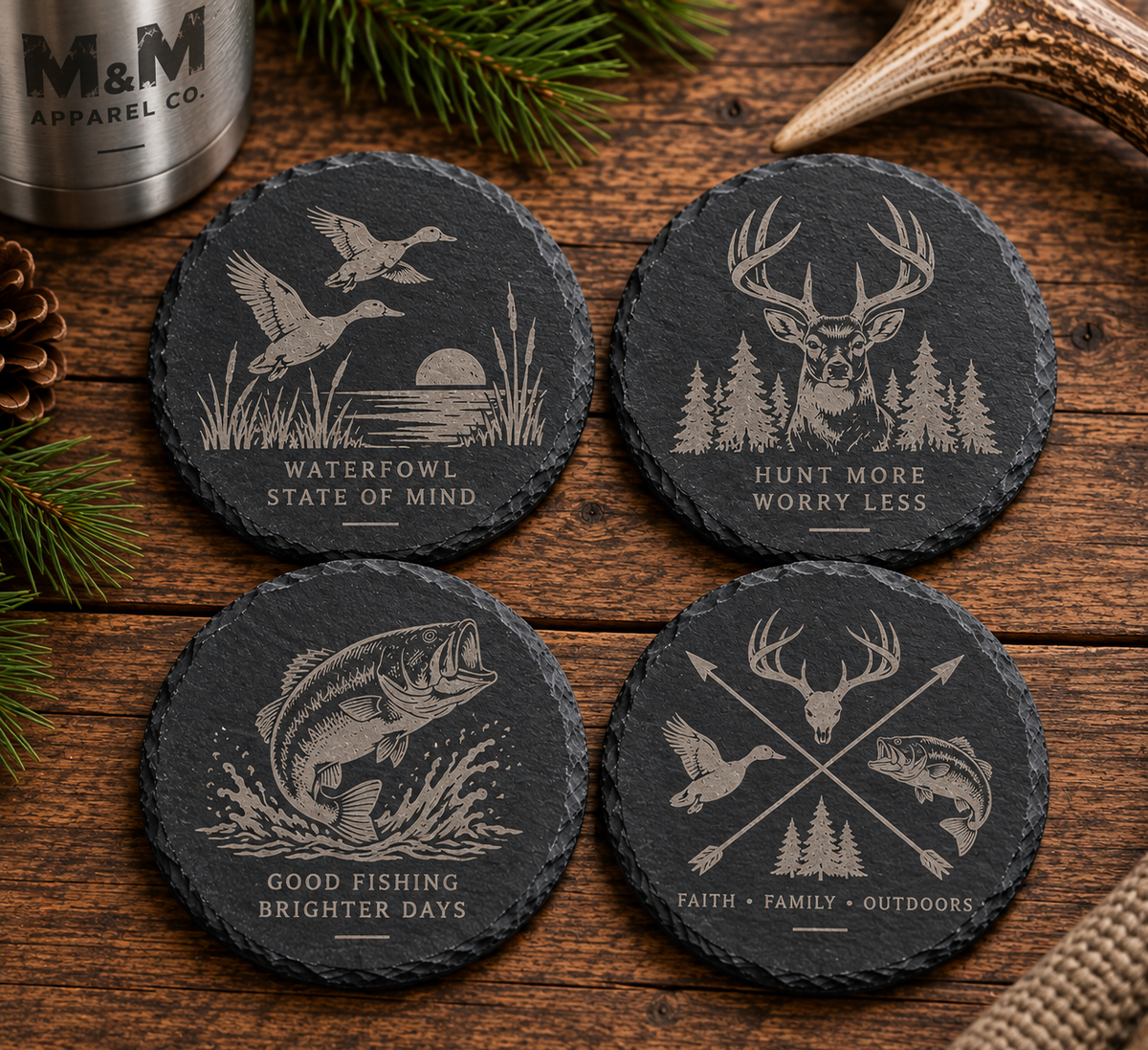 Slate Coaster 4pk (Round)