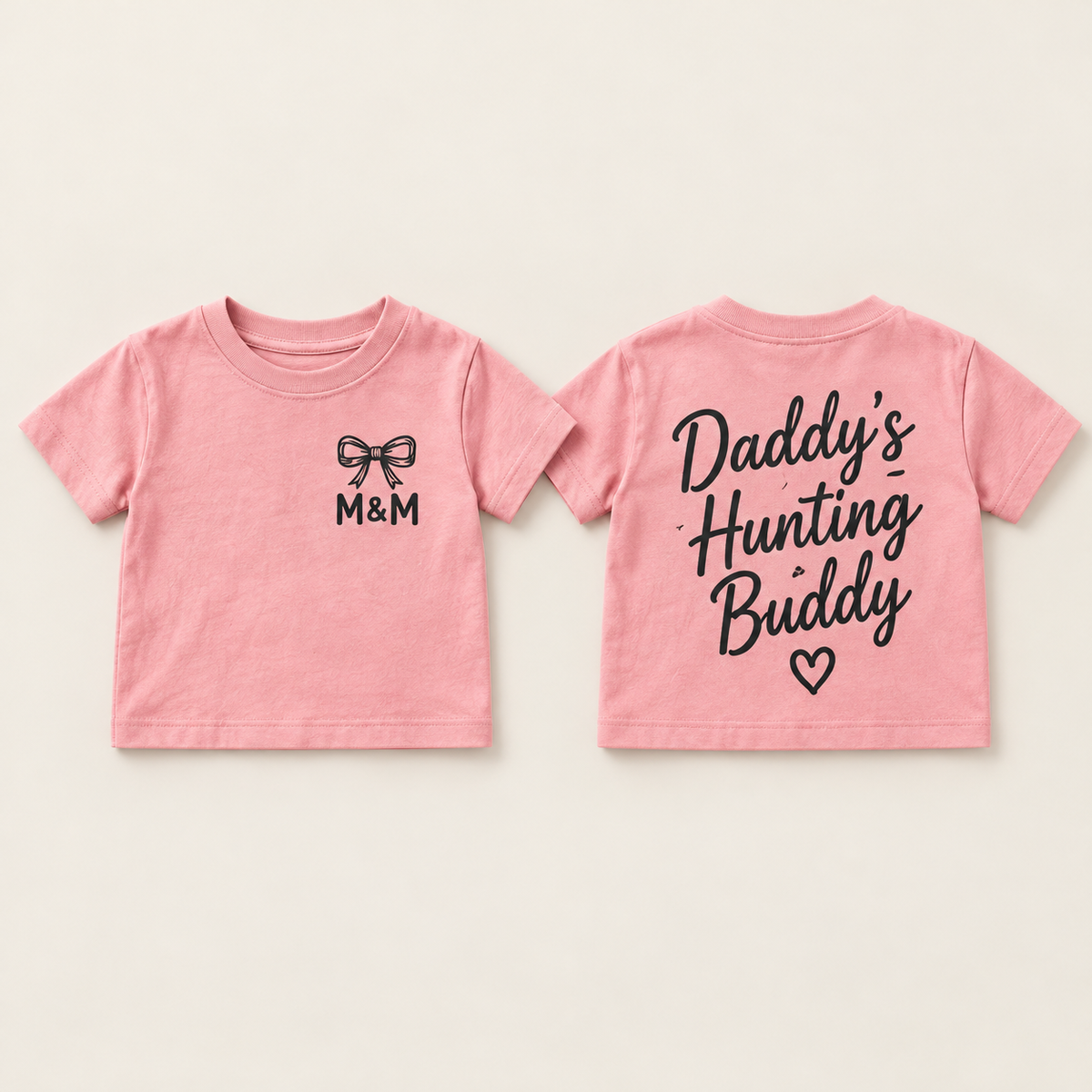 Daddy’s Hunting Buddy toddler tee front and back