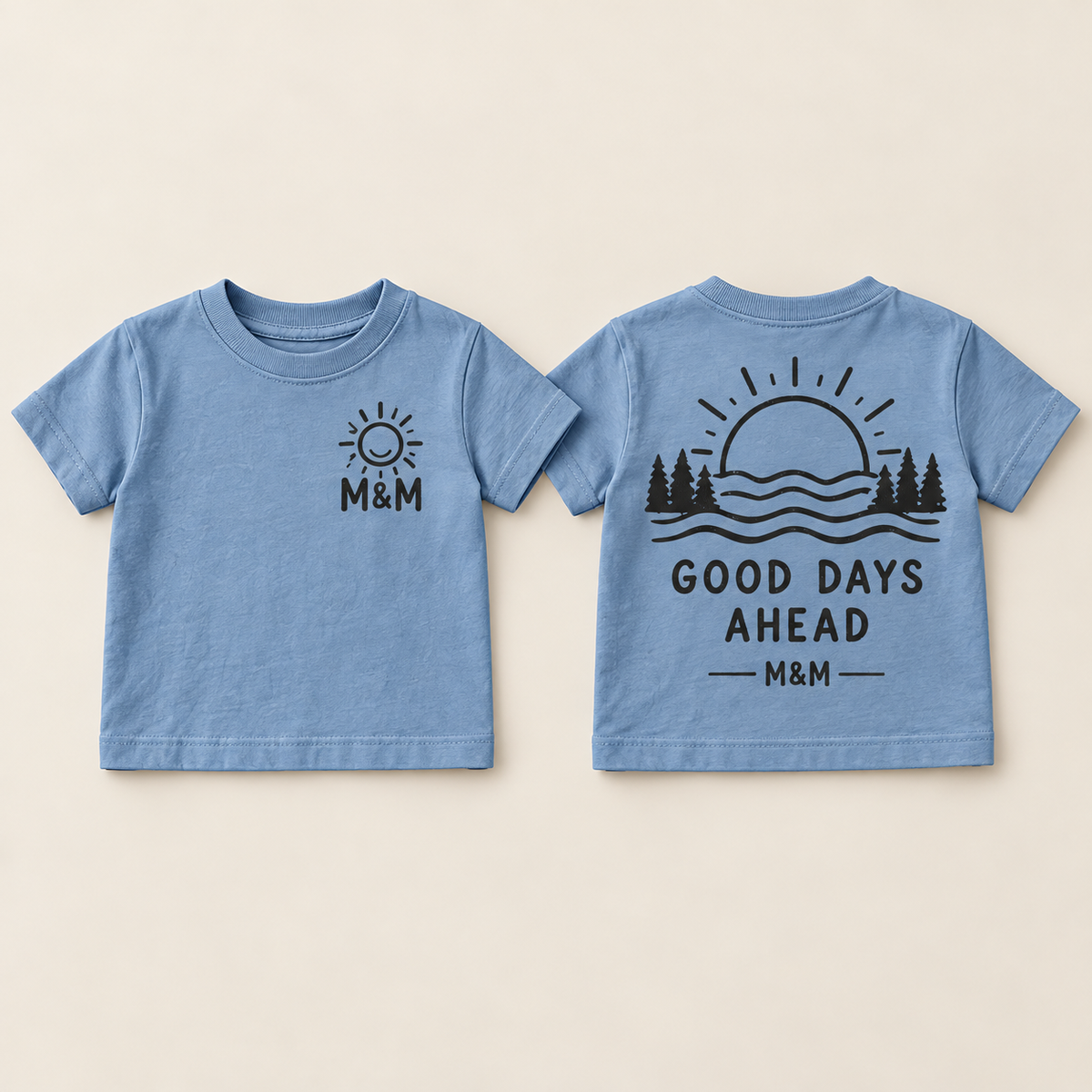 Good Days Ahead toddler tee front and back
