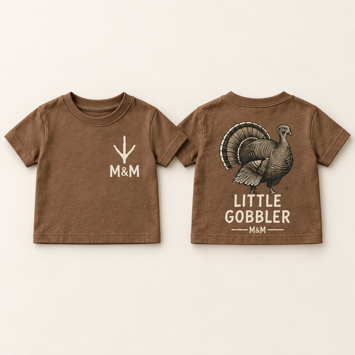 Little Gobbler toddler tee front and back