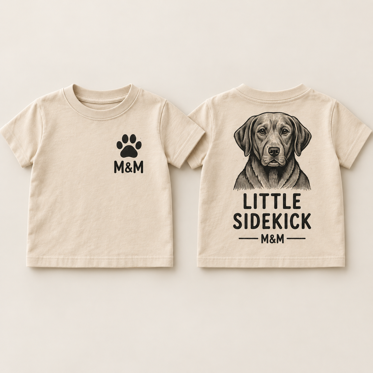 Little Sidekick toddler tee front and back