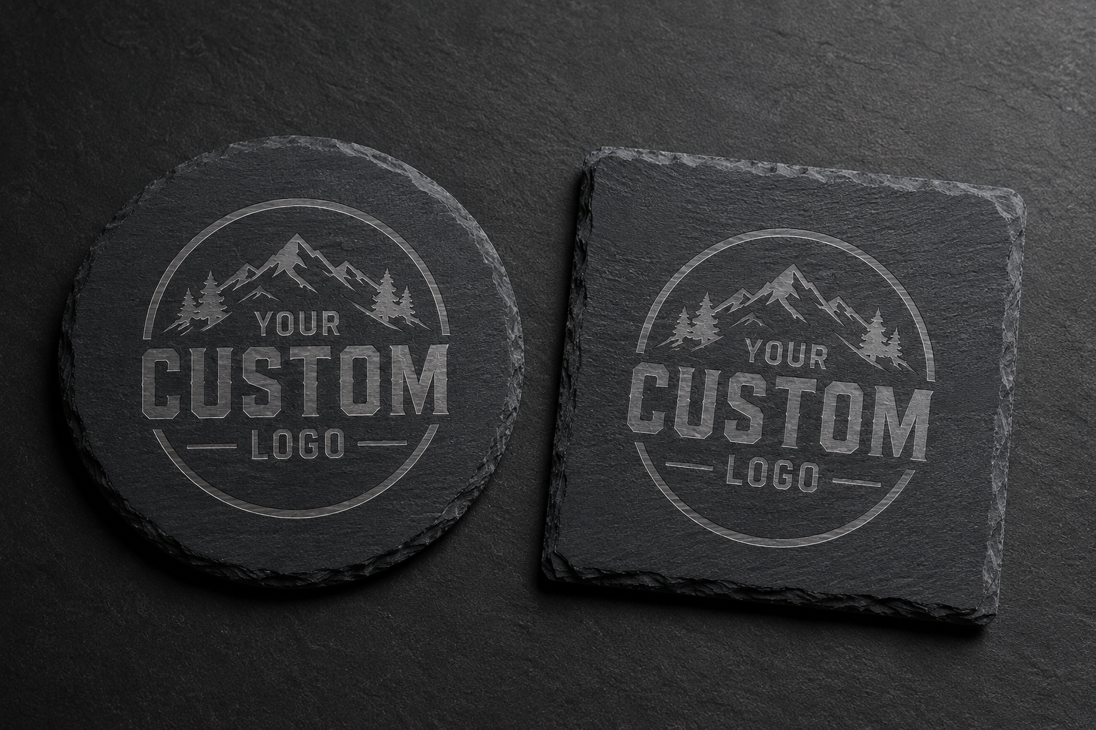 Custom Engraved Slate Coasters (4pk)