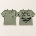 Tight Lines Little One toddler tee front and back